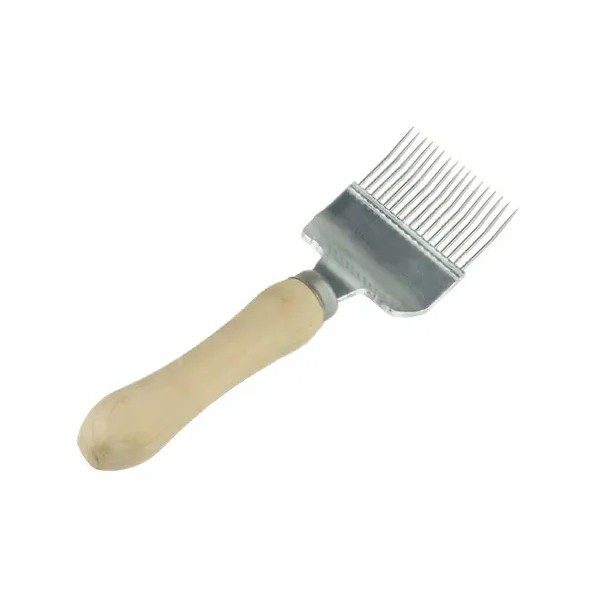 Viljuška za otklapanje, sa inox iglama i drvenom drškom – kriva igla